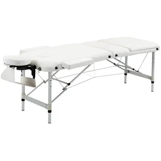 Homcom Massageliegen höhenverstellbarer Massagetisch Massagebett Aluminium Kunststoff