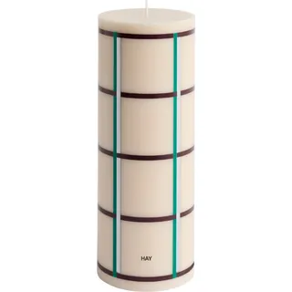 Column Kerze L, creme-bordeaux-silber