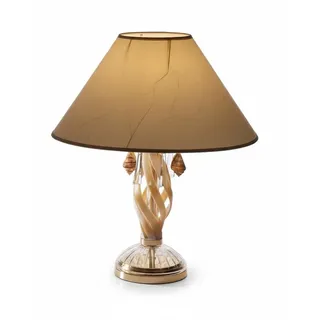JVmoebel Nachttischlampe Antike Tischleuchte aus Kristall im eleganten Design Sofort, Warmweiß, Made in Europa beige