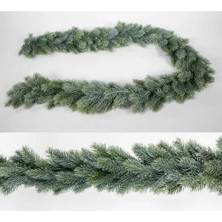 Künstliche Tannengirlande rund 170cm Double Schneeoptik DP Kunststanne Kunststoff Spritzguss-Verfahren 100% PE künstliche Tanne