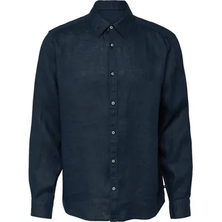 s.Oliver Regular Fit: Freizeithemd aus reinem Leinen, Marine, S