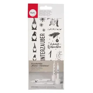 Rayher Transferpapier Winter & Christmas, Wasserschiebefolie, 2 Blatt