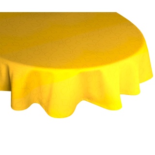 Tischdecke WIRTH "Westport" Tischdecken Gr. B/L: 190 cm x 130 cm, 1 St., oval, gelb Tischdecken