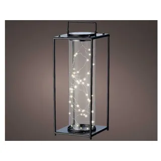 Kaemingk Solar Laterne Lampe Bodenleuchte Bodenlampe Hängelampe Eisen schwarz Länge/Weite 20cm Höhe 49cm