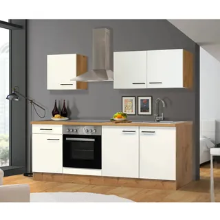 Flex-Well Küchenzeile Vintea 210 cm weiß