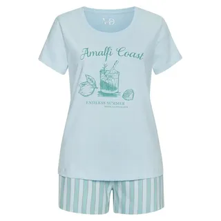 vivance dreams by lascana Shorty Pyjama blau/weiß 36/38