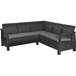 Gartenmöbel Keter Corfu Relax Ecksofa graphit - Grau