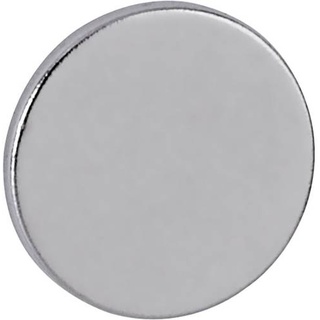 Maul Neodym Magnet (Ø x H) 10mm x 1mm Scheibe Silber 10 St. 6166196