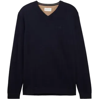 Tom Tailor V-Ausschnitt-Pullover Blau S