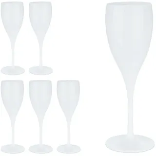 Relaxdays Sektglas 0,14 l 6-tlg.