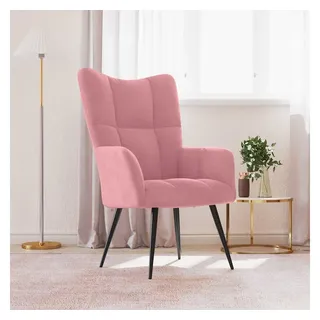 vidaXL Relaxsessel Rosa Samt 64 x 95,5 x 66 cm Rosa