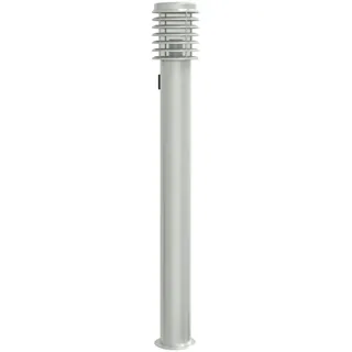 vidaXL Wegeleuchte Edelstahl 110 cm inkl. Steckdose silber