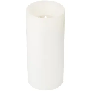 Edzard Teelichthalter Corneliius (Ø 8 cm, H 18 cm) Teelicht tiefliegend - Kerzenständer Weiss für Teelichter - Dauerkerze als Teelichthalter, Stumpenkerzen groß - für Deko, Laterne, Outdoor Kerze