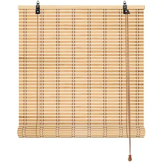 Natürlich Bambusrollo Rollo Bambus 45 50 60 70 80 90 100 110 120 130 140 150 160 170 180cm Breit Retro-Raffrollos Mit Lifter Lichtfilter Retro Bambus Rollo Jalousine Atmungsaktiver Balkon Dekoration