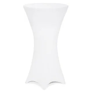 Deuba Tischhusse dehnbar, weiß, für Stehtische, Ø 60 cm