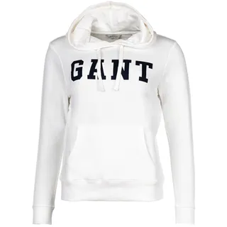 GANT Damen Hoodie - REGULAR GRAPHIC HOODIE, Kapuzen-Sweatshirt, Logo Ecru XL