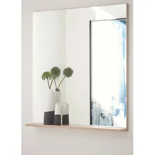 Garderobenspiegel Wandspiegel Ablage Eiche 75x80 cm Flurspiegel Garderobe Center