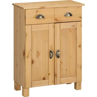 Unterschrank HOME AFFAIRE "Oslo", beige (natur gebeizt, gewachst), B:60cm H:80cm T:30cm, Massivholz, Schränke, Unterschrank