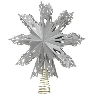 Broste Copenhagen Weihnachtsbaumspitze Christmas Star Silber (30cm)