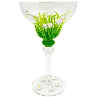 BYYLECL Margarita-Glas, mundgeblasen, bemalt, 270 ml, Cocktailgläser für Paare, Margarita-Party One