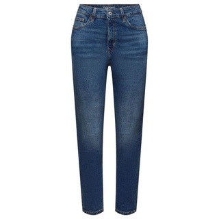 Esprit High-waist-Jeans Retro-Classic-Jeans mit mittlerer Bundhöhe blau