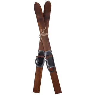 VEPATIM 2 Ski "Vintage" Deko zum Hängen aus Holz 60cm