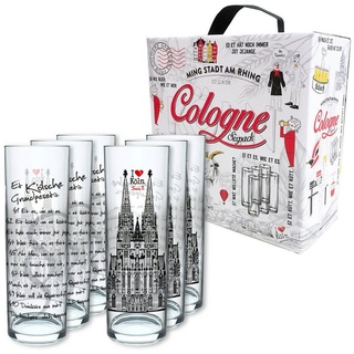 3forCologne Bierglas »3forCologne Kölschglas 6er Pack je 0,2ml Kölsches Grundgesetz & I love Köln Biergläser, Kölsch-Stangen, Trinkgläser«