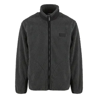 Allwetterjacke KARL KANI "Karl Kani Karl Kani Sport Patch Teddy Jacket", Herren, Gr. XXL, schwarz, 100% Polyester, mehrfarbig, loose fit, ohne Ausschnitt, Jacken