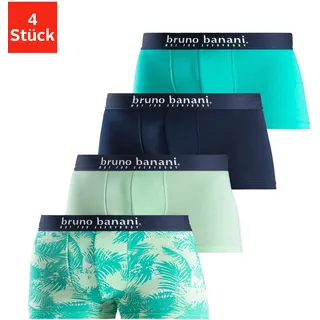 Bruno Banani Boxershorts unifarben grün XL 4er Pack