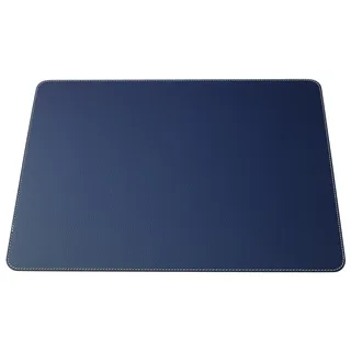 Nikalaz 1 Stück Platzdeckchen aus recyceltem Leder, Platzset, Platzmatte, Tischset (45.7 x 33.02 cm, Blau)