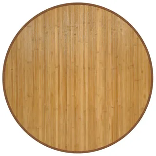 vidaXL Teppich, Rund, Natur 100 Cm Bambus