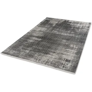 Teppich SCHÖNER WOHNEN-KOLLEKTION "Vision 211" Teppiche Gr. B/L: 80 cm x 150 cm, 7 mm, 1 St., grau (anthrazit) Esszimmerteppiche Viskoseteppich mit Glanz, Wohnzimmer
