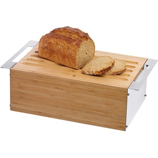 WMF Gourmet Brotkasten 43 x 25 x 15 cm, Bambus, Brotdose, Brotbox mit abnehmbarem Schneidbrett,