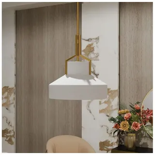 Quoizel Brecken 2-flg. 60W 30 cm rund/Gold/Weiß