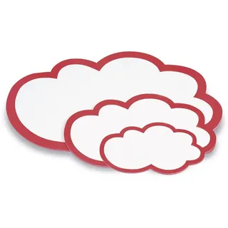 Magnetoplan Moderationskarten weiß/rot 43,0 x 26,5 cm, 20 Blatt