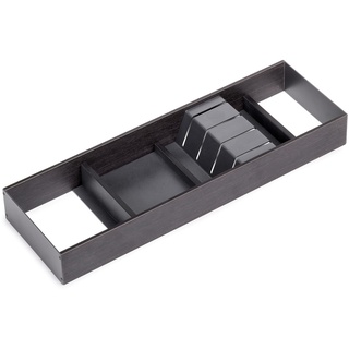 Emuca - Messerhalter für Schublade, 150x470 mm, Grau anthrazit, Stahl und Holz