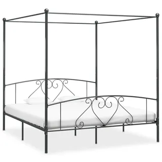 vidaXL Himmelbett 200 x 200 cm Grau