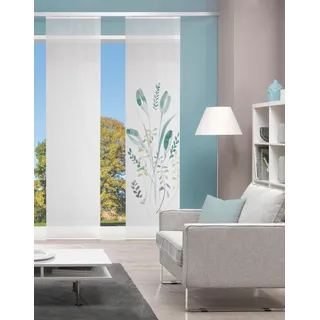 VISION S Schiebegardine VISION S "AYENE" Gr. 1, blau (petrol), B:60cm H:260cm, Polyester, Gardinen, Schiebevorhang digitalbedruckt AYENE