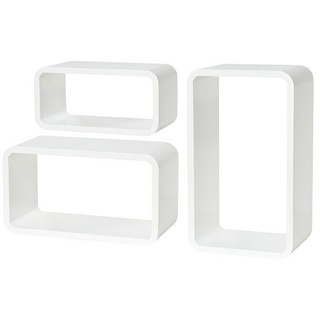 Dolle Wandregal-Set Cube  (Belastbarkeit: 5 kg, Weiß, 3 -tlg.)