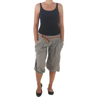 Sotala Damen 3/4 Capri Harems Aladin Pluder Pump Hose Baggy Bermuda Chino Shorts Sommer - Einheitsgröße