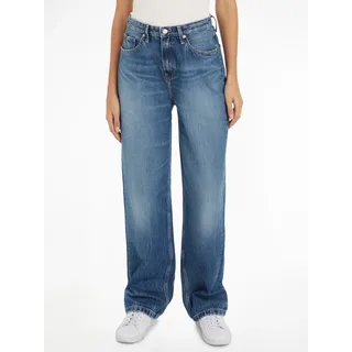 Straight-Jeans TOMMY HILFIGER "RELAXED STRAIGHT HW BETH" Gr. 31, Länge 32, beth Damen Jeans Weite mit Tommy Hilfiger Logo-Badge