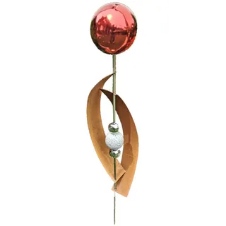 Jürgen Bocker - Gartenambiente Gartenstecker Deimos 145 cm Edelstahl & Cortenstahl Beetstecker Gartenstecker