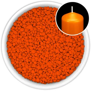 DistrEbution 100 g Wachsfarbe/Grundfarbe zum Tauchen, Kerzenfarben Neon Serie, Made in Germany (Neonorange)