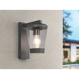 meineWunschleuchte Außenwandleuchte Glas 28,0 cm inkl. LED warmweiß anthrazit