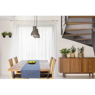 FILU Tischläufer 40 x 220 cm Dunkelblau/Weiß kariert (Farbe und Größe wählbar) - hochwertig gefertigter Tischläufer aus 100% Baumwolle im skandinavischen Landhaus-Stil