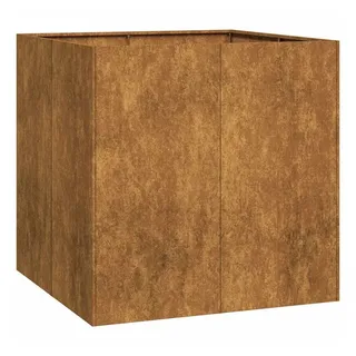 vidaXL Pflanzkübel Rostig 80x80x80 cm Wetterfester Stahl