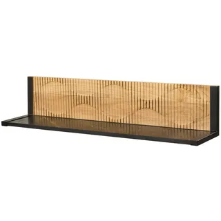 MASSIVMOEBEL24.DE Wandregal 120 x 25 x 25 cm Schwarz