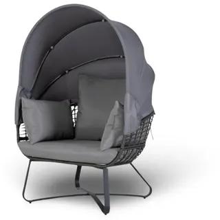 BURI Gartenstuhl Egg Chair Loungesessel 110x156cm mit Dach Sessel Gartensessel Stuhl