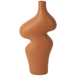 Present Time Vase Deko Organic Curves - Orange - 15,5x8x30,5cm