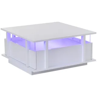 Okwish Couchtisch Weiß MDF 70 x 70 x 35 cm